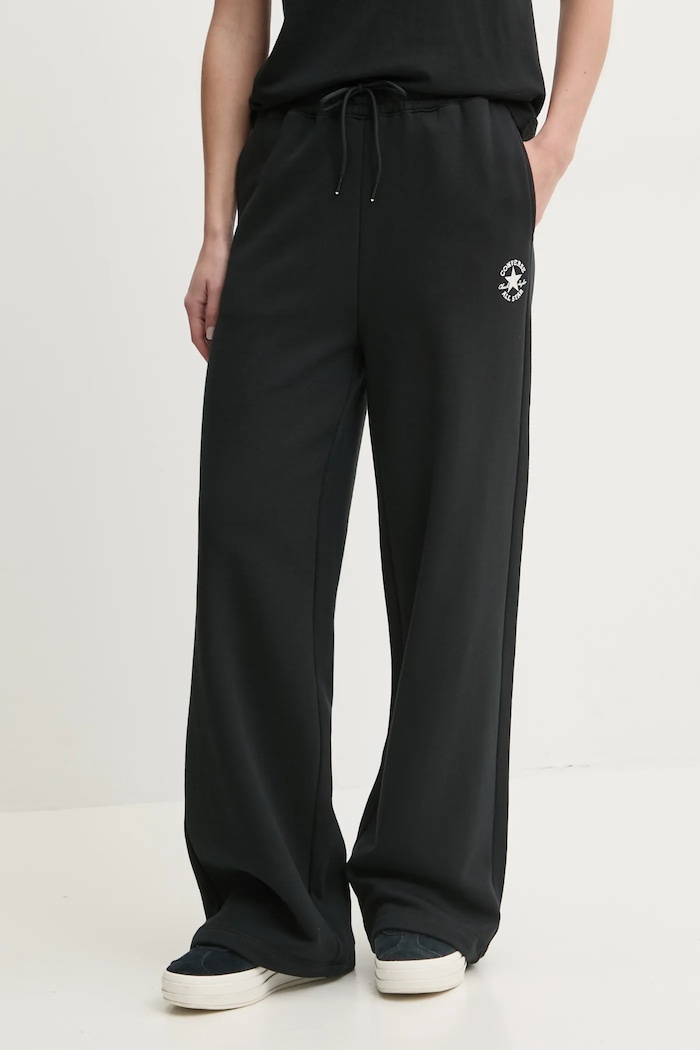 Converse spodnie dresowe bawełniane dzianina czarny 10027072.A02