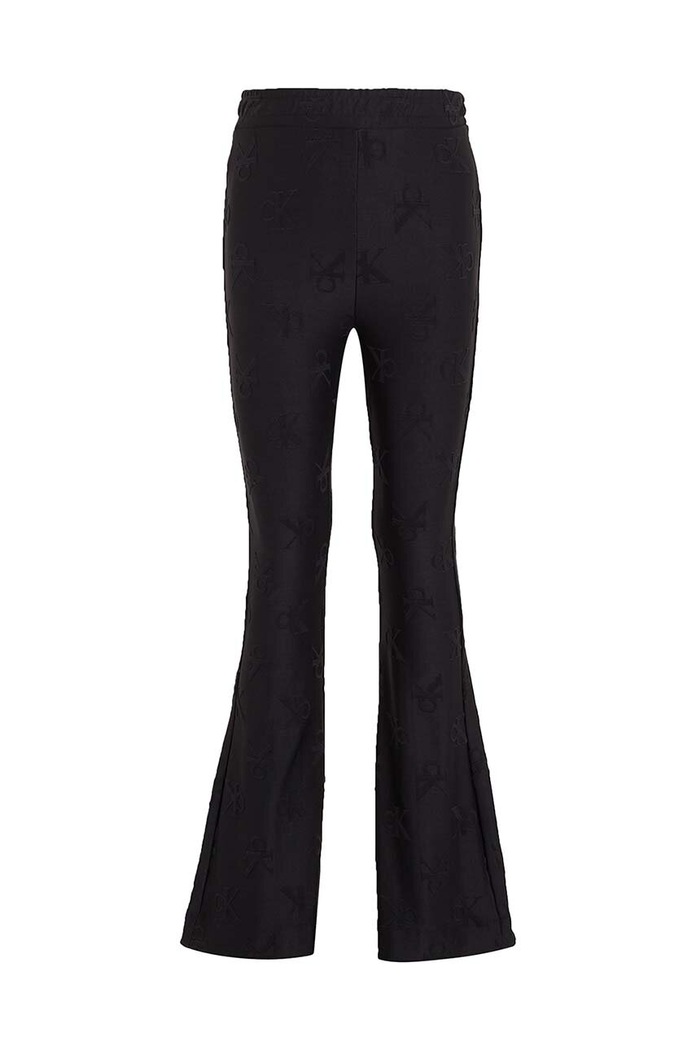 Dětské kalhoty Calvin Klein Jeans JACQUARD FLARE IG0IG02689.9BYH.128.176 černá AW24