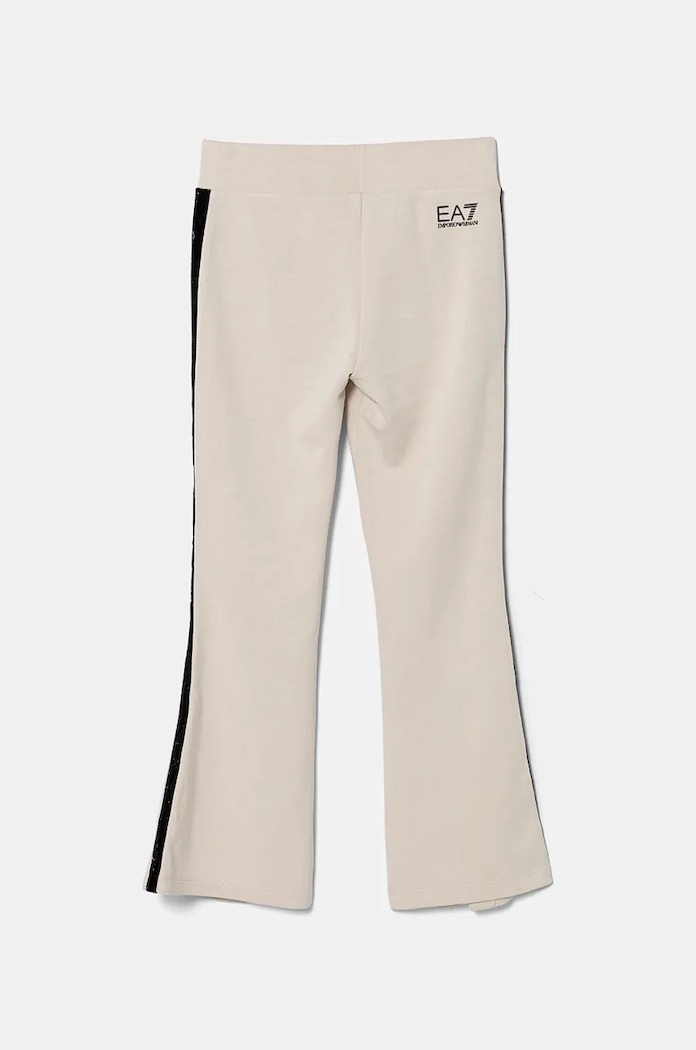 EA7 Emporio Armani spodnie dresowe dziecięce 6DFP07.FJZBZ beżowy AW24