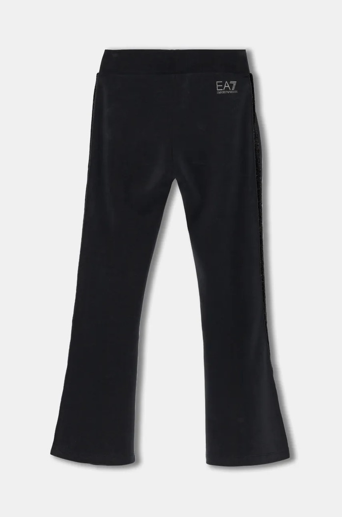 EA7 Emporio Armani spodnie dresowe dziecięce 6DFP07.FJZBZ czarny AW24