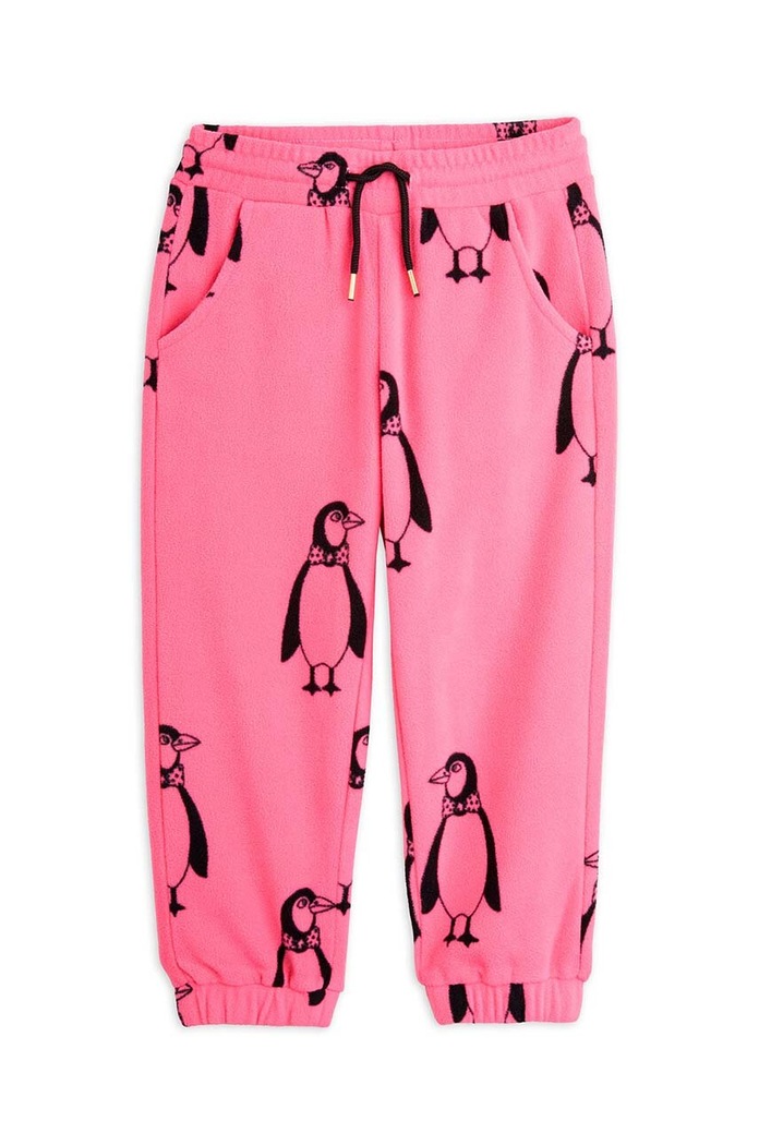 Otroški spodnji del trenirke Mini Rodini Penguin 1100009228 roza AW24