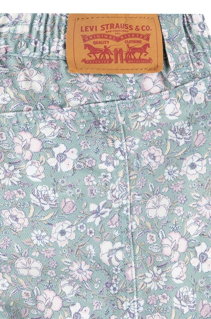 Dziewczynka Levi's spodnie bawełniane dziecięce TWILL '94 BAGGY WIDE LEG 3EL019 turkusowy