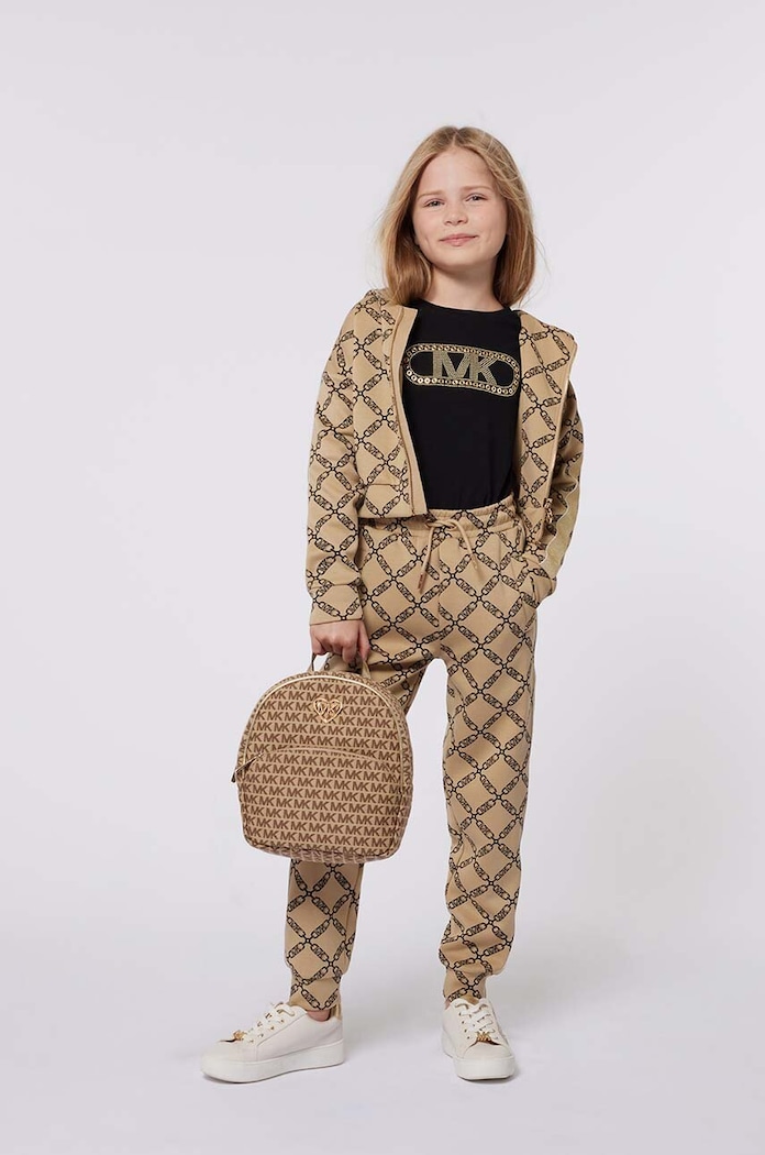 Dětské tepláky Michael Kors pletenina béžová R30181.114.150