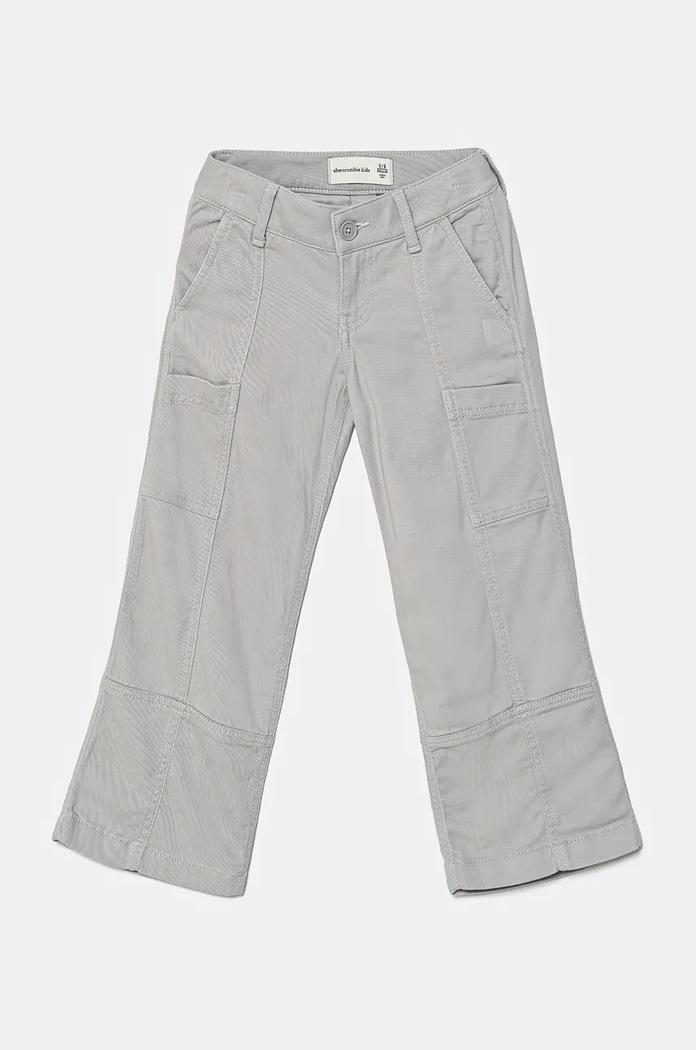 Παιδικό παντελόνι Abercrombie & Fitch με ελαστάν γκρί KI256.4072
