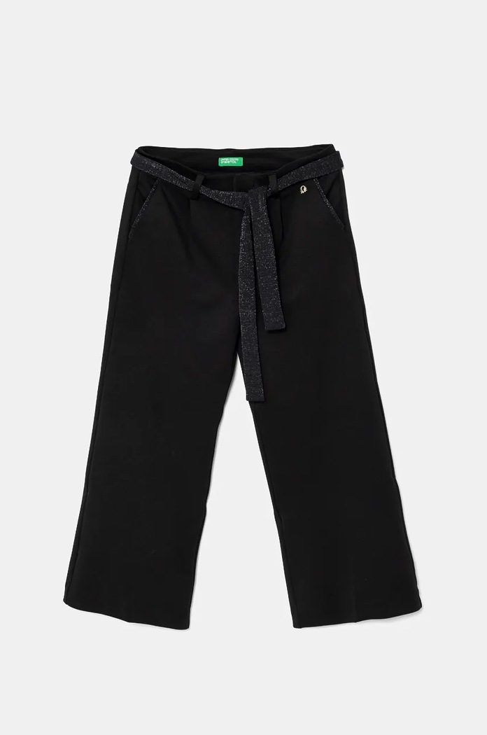 Παιδικό παντελόνι United Colors of Benetton με ελαστάν μαύρο 461BCF042.G.Seasonal
