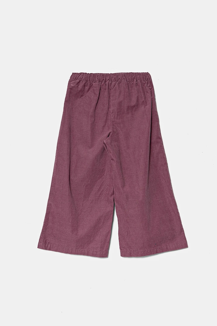 Dječje samtane hlače United Colors of Benetton 4O5GGF025.P.Seasonal ljubičasta AW24