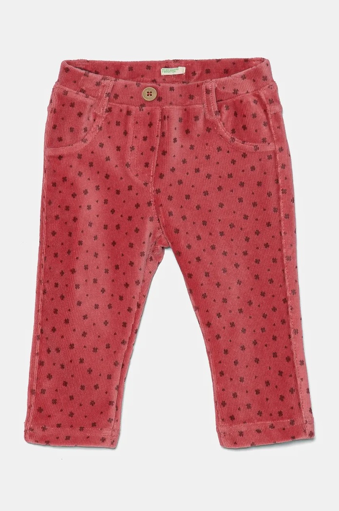 Βρεφικό παντελόνι United Colors of Benetton εμπριμέ ροζ 4T4MAE005.W.Seasonal