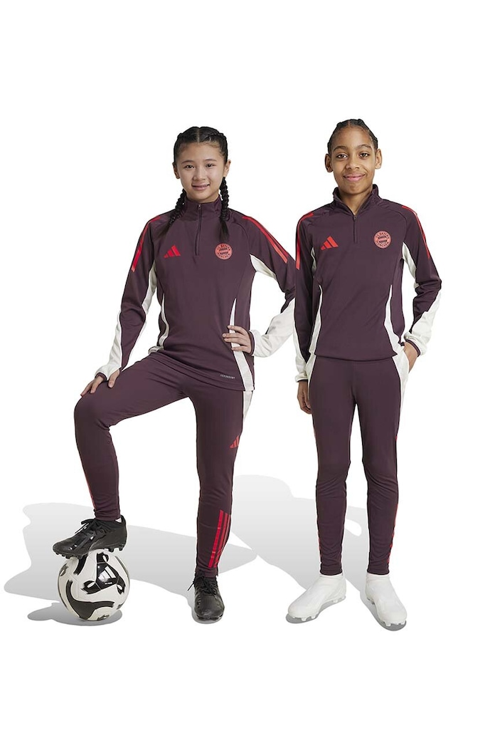 adidas Performance spodnie dresowe dziecięce FCB TR PNTY dzianina bordowy IS9943