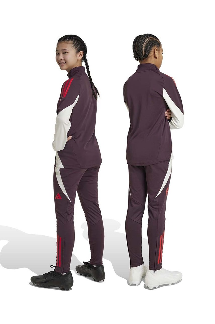 adidas Performance spodnie dresowe dziecięce FCB TR PNTY IS9943 bordowy