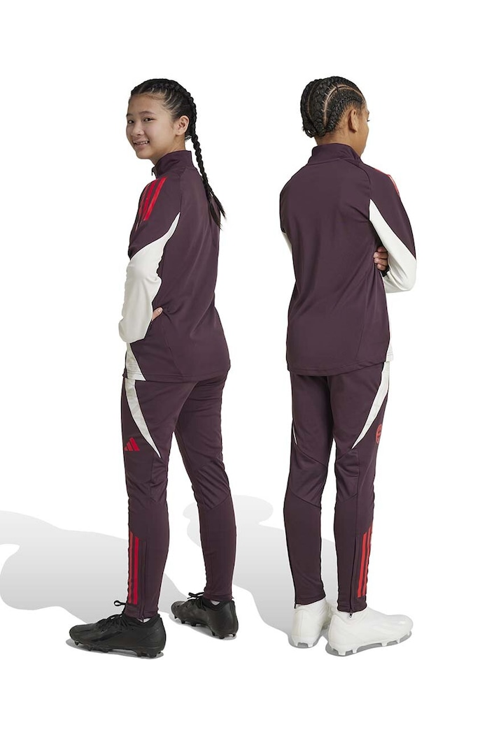adidas Performance spodnie dresowe dziecięce FCB TR PNTY IS9943 bordowy