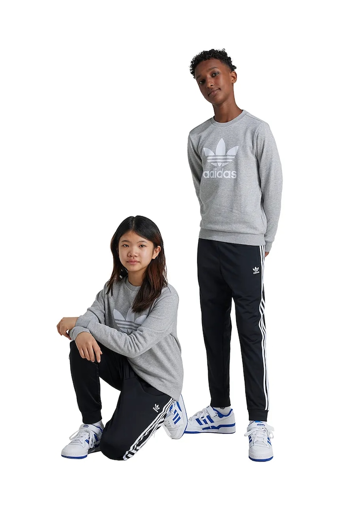 Παιδικό φούτερ adidas Originals SST TRACK PANTS πλεκτό ύφασμα μαύρο IX7630