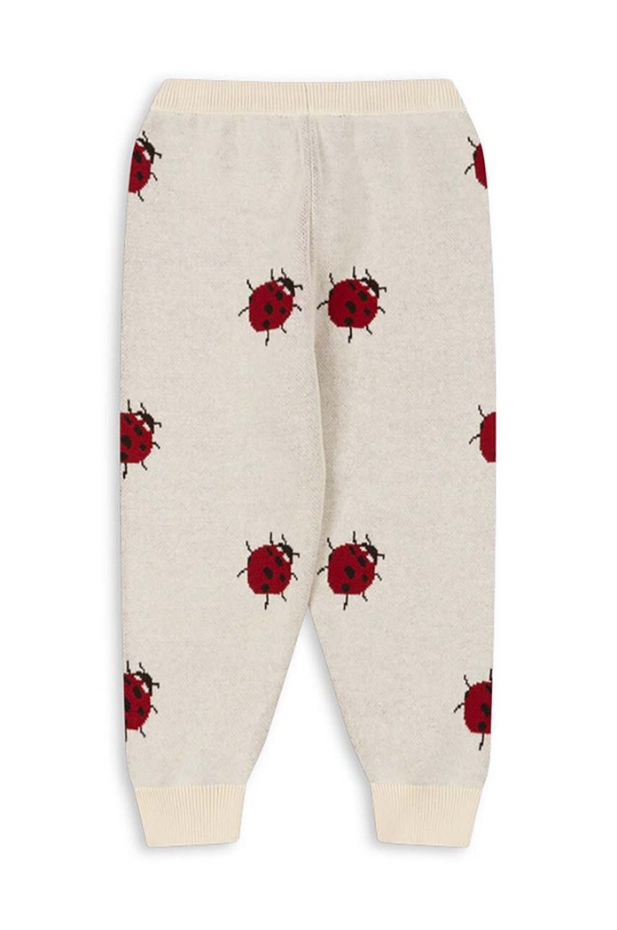 Момче Детски памучен спортен панталон Konges Sløjd LAPIS KNIT PANTS KS101555 бежов