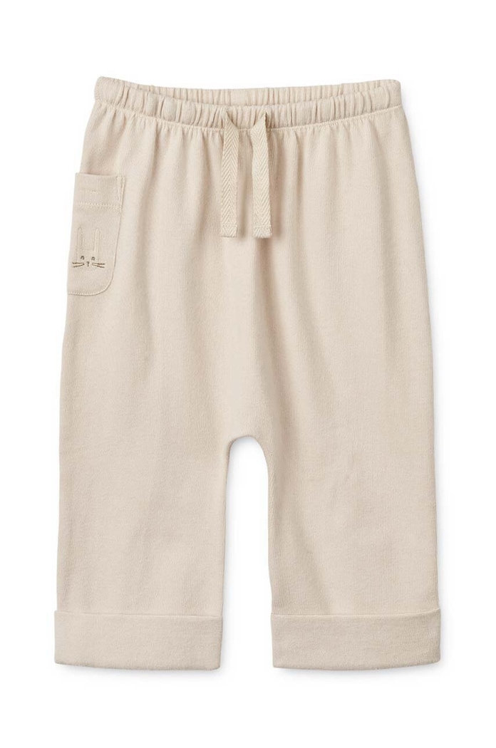 Pamučni donji dio trenirke za bebe Liewood Alain Baby Pants LW19157 bež AW24