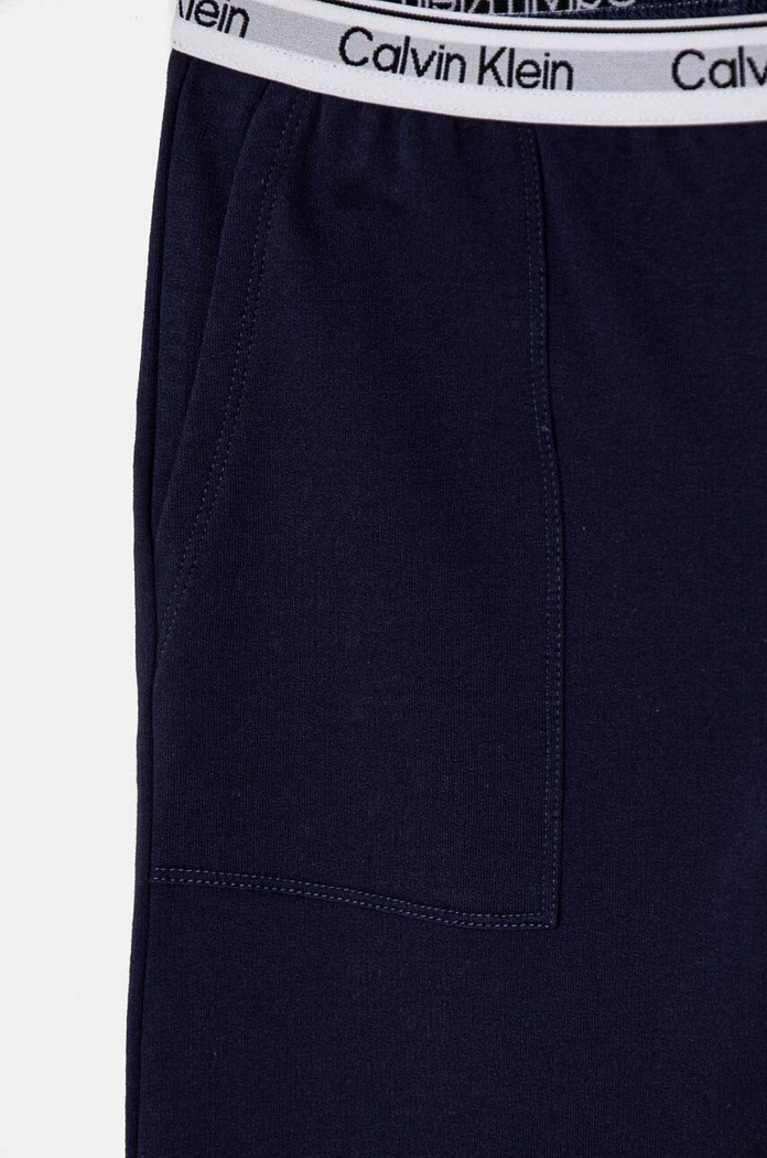CHLAPEC Dětské bavlněné tepláky Calvin Klein Underwear KK0KK00110.9BYH námořnická modř