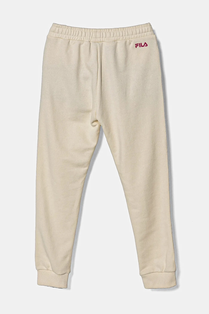 Παιδικό βαμβακερό παντελόνι Fila LICHTENBORN FAK0359 μπεζ AW24