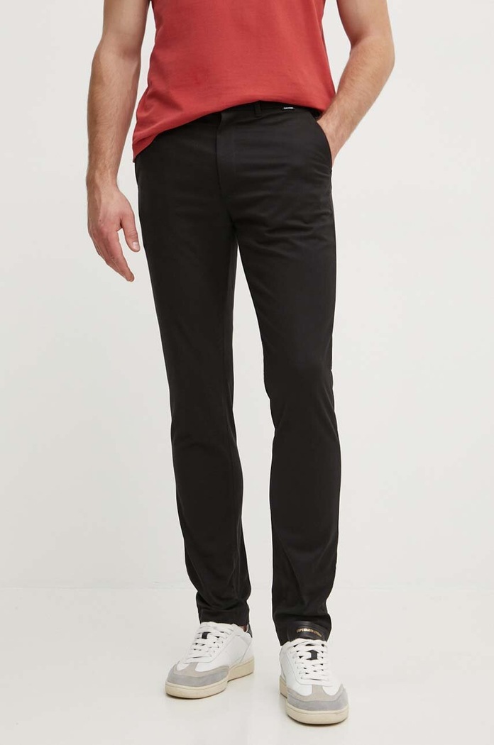 Calvin Klein spodnie z elastanem czarny K10K113696