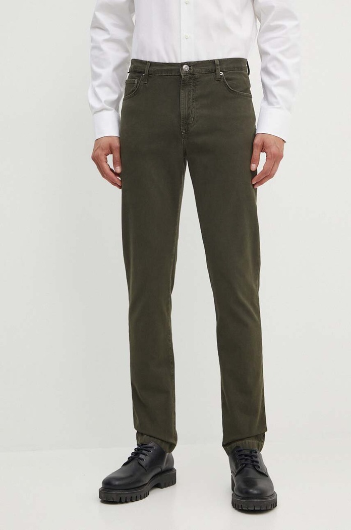 Tommy Hilfiger spodnie z elastanem zielony MW0MW32934
