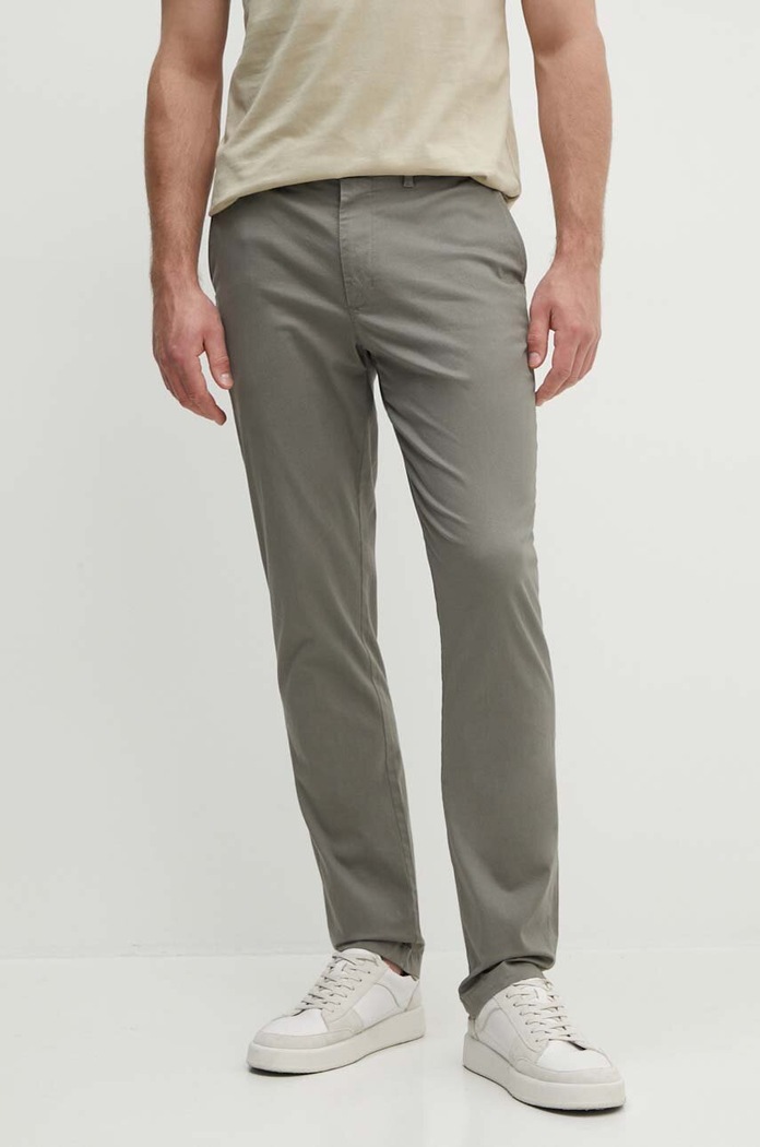 Kalhoty Tommy Hilfiger chinos šedá MW0MW35637