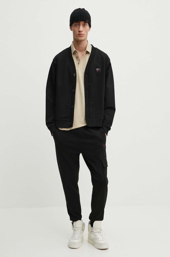 Bavlněné tepláky HUGO 50528176 černá AW24