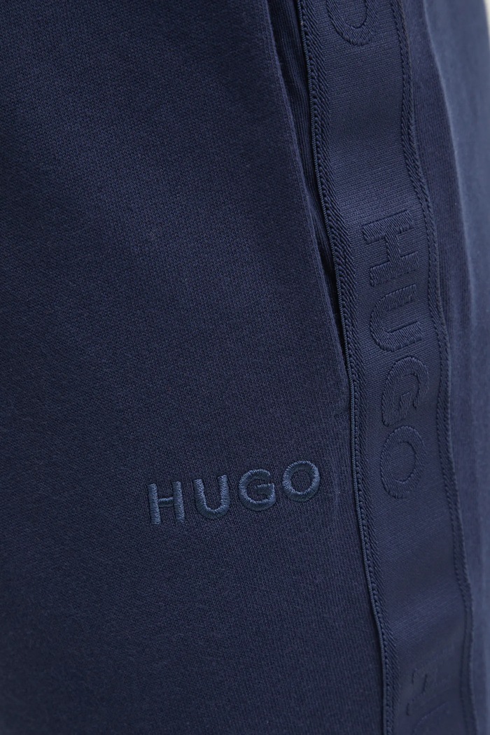Бавовняні штани лаунж HUGO темно-синій 50520501