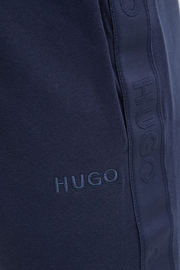 Бавовняні штани лаунж HUGO темно-синій 50520501