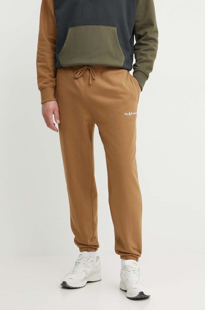 Polo Ralph Lauren spodnie dresowe dzianina brązowy 710950135