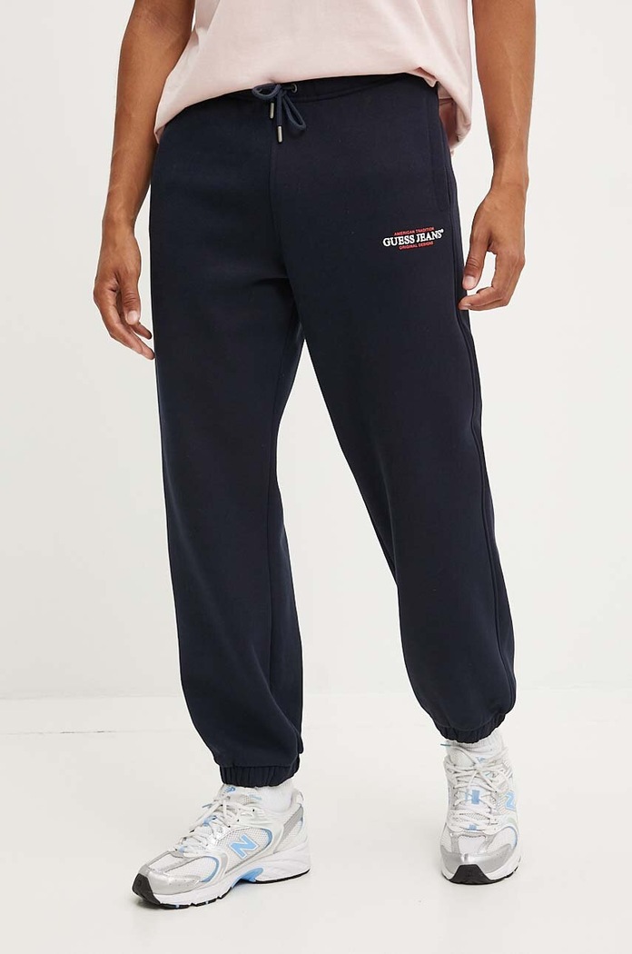 Spodnji del trenirke Guess Jeans Pletenina mornarsko modra M4YB18.K9V31
