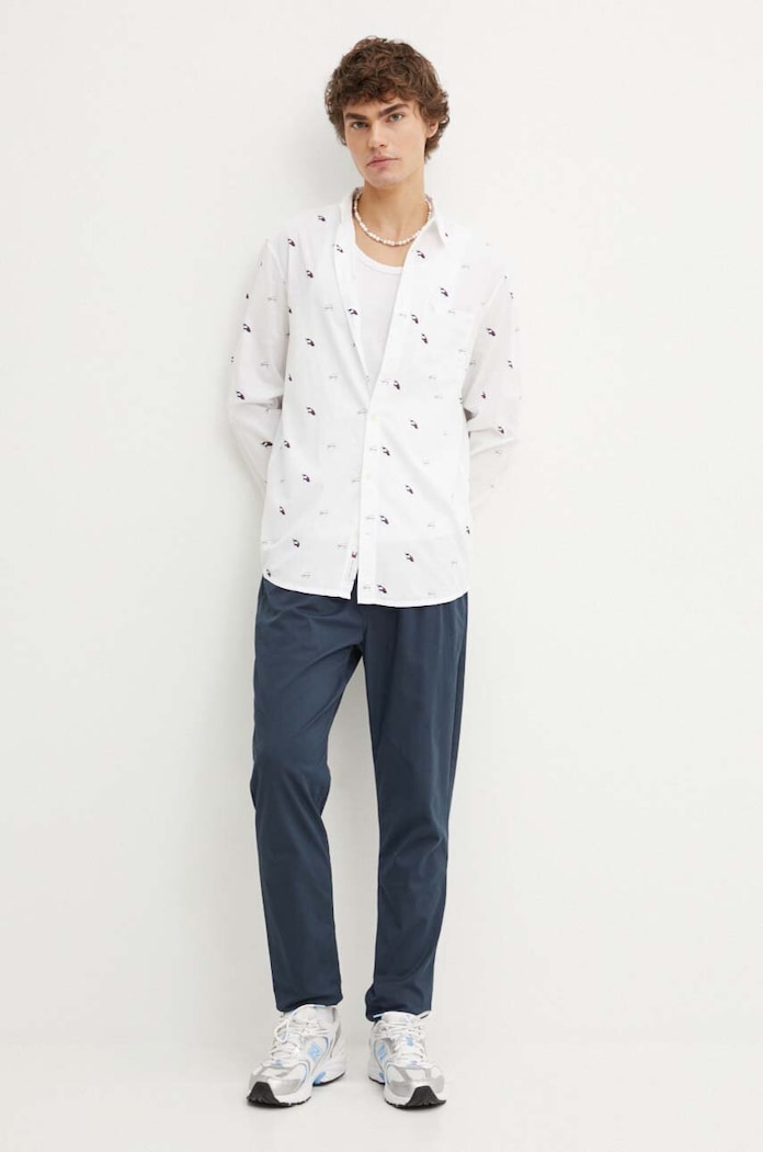 Tommy Jeans spodnie DM0DM19487 granatowy AW24