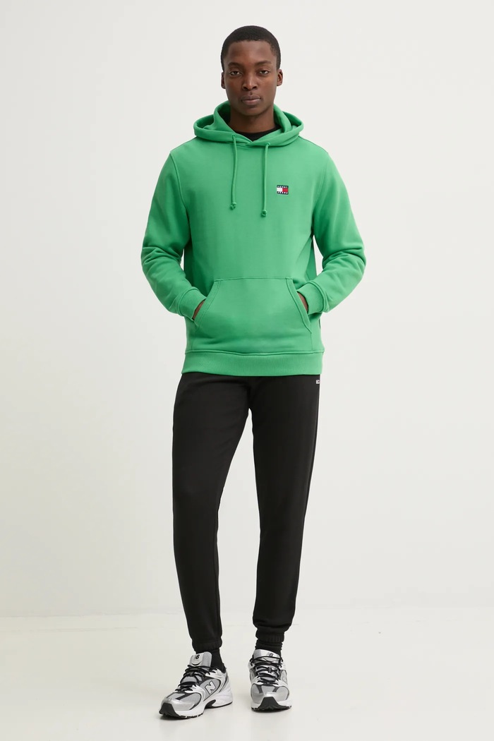 Tommy Jeans teplákové nohavice pánske s bavlnou DM0DM20473 čierna SS26