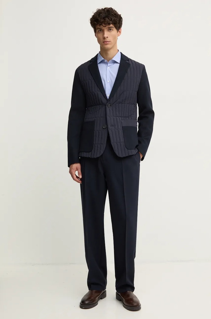 Nohavice Emporio Armani 6D1PF0.1NFTZ tmavomodrá AW24