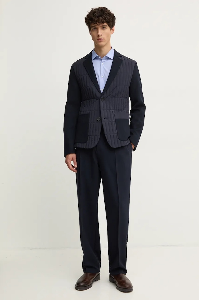 Nohavice Emporio Armani 6D1PF0.1NFTZ tmavomodrá AW24