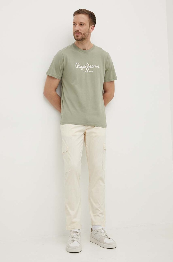 Hlače Pepe Jeans SLIM CARGO POPLIN PM211770 bež AW24
