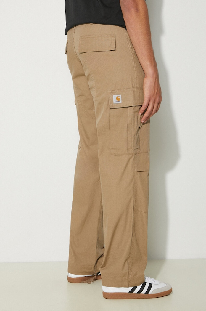 Odzież Carhartt WIP spodnie bawełniane Regular Cargo Pant I032467.8Y02 beżowy