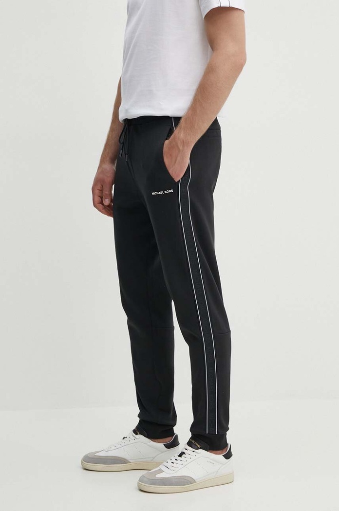 Michael Kors pantaloni de trening tricotaj negru CT4524J5MF
