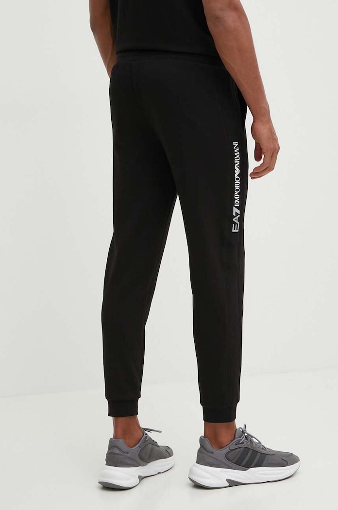 Odzież EA7 Emporio Armani spodnie dresowe bawełniane PJOGZ.6DPP57.1200 czarny
