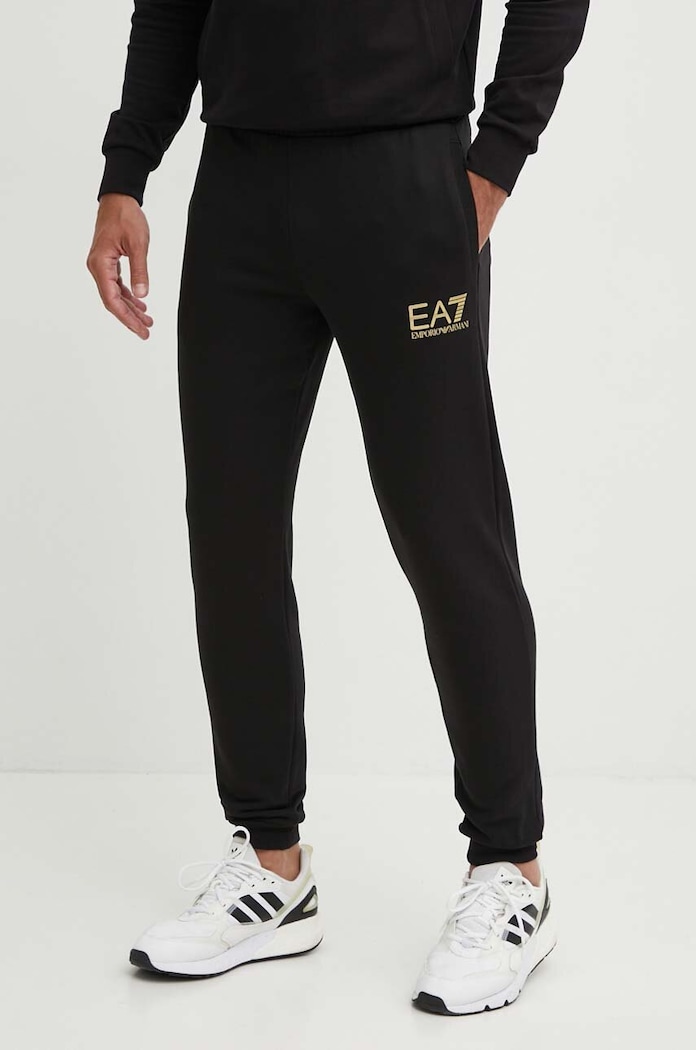 Спортен панталон EA7 Emporio Armani памук черен PJSHZ.6DPP59.1200