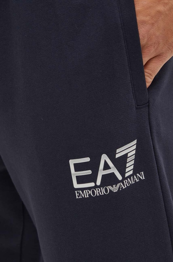 Памучен спортен панталон EA7 Emporio Armani тъмносин PJSHZ.6DPP59.1562