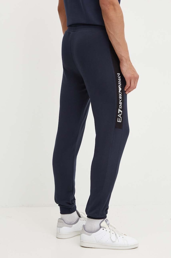Дрехи Памучен спортен панталон EA7 Emporio Armani PJOGZ.6DPP57.1562 тъмносин
