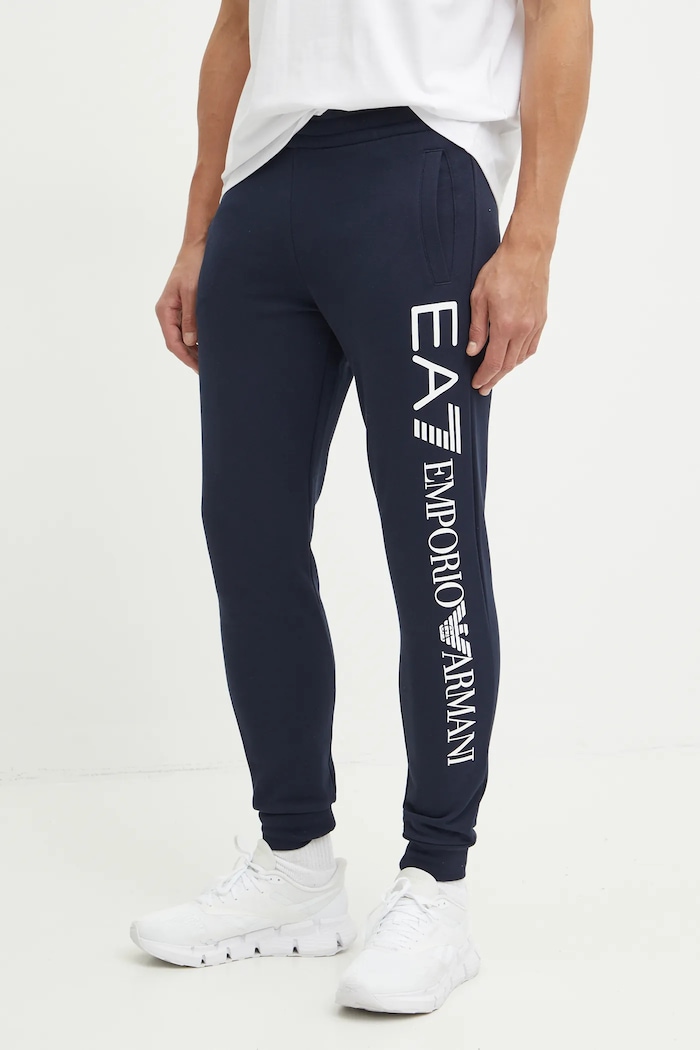 Спортен панталон EA7 Emporio Armani трикотаж тъмносин PJ07Z.8NPPB5.1562