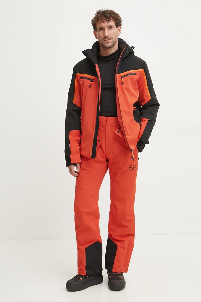 EA7 Emporio Armani pantaloni de schi Kitzbuhel Protectum PNCJZ.6DPP27.1672 portocaliu AW24