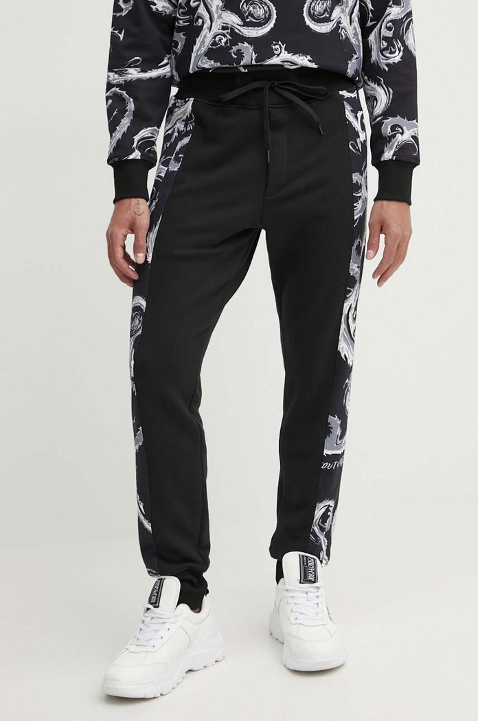 Βαμβακερό παντελόνι Versace Jeans Couture βαμβάκι πολύχρωμο 77GAA3C0.FS161