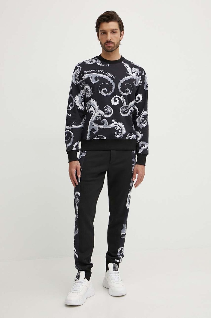 Βαμβακερό παντελόνι Versace Jeans Couture 77GAA3C0.FS161 πολύχρωμο AW24