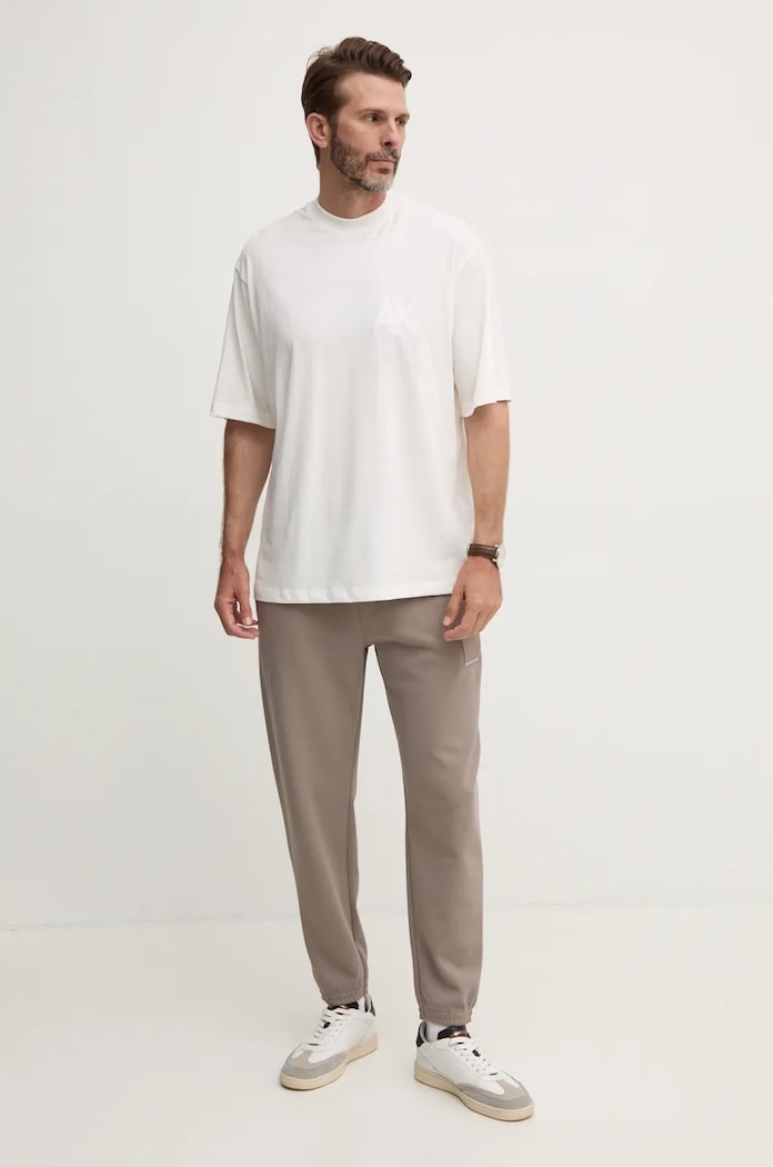 Tepláky Armani Exchange 6DZPJA.ZJNKZ béžová AW24