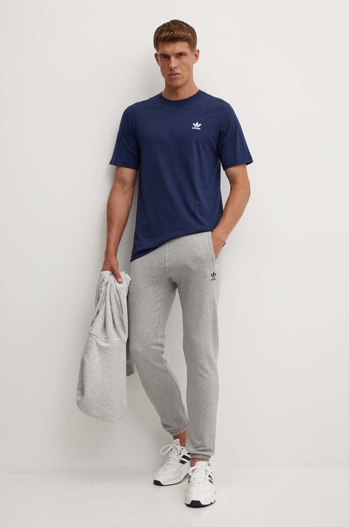 Bavlněné tepláky adidas Originals IX7684 šedá AW24