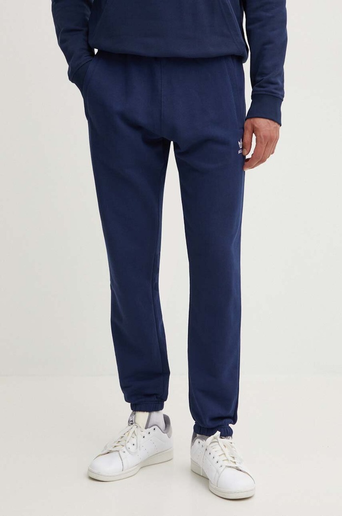 Βαμβακερό παντελόνι adidas Originals βαμβάκι σκούρο μπλε IX7689