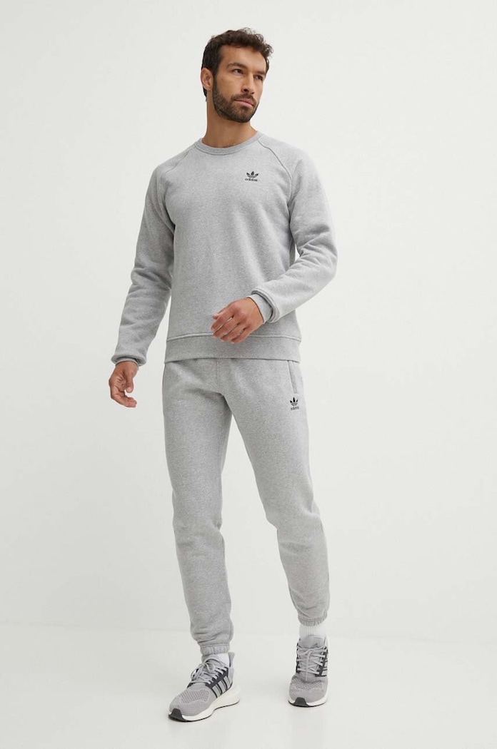 Tepláky adidas Originals Essential IY7359 šedá AW24