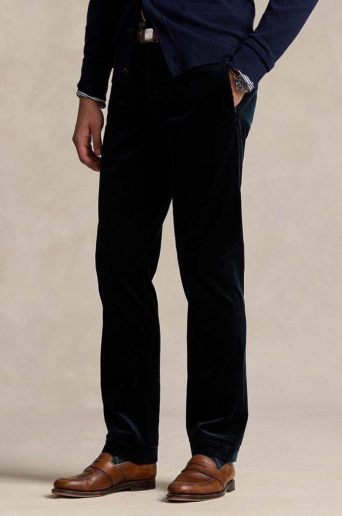 Polo Ralph Lauren Spodnie sztruksowe 710884820 granatowy AW25