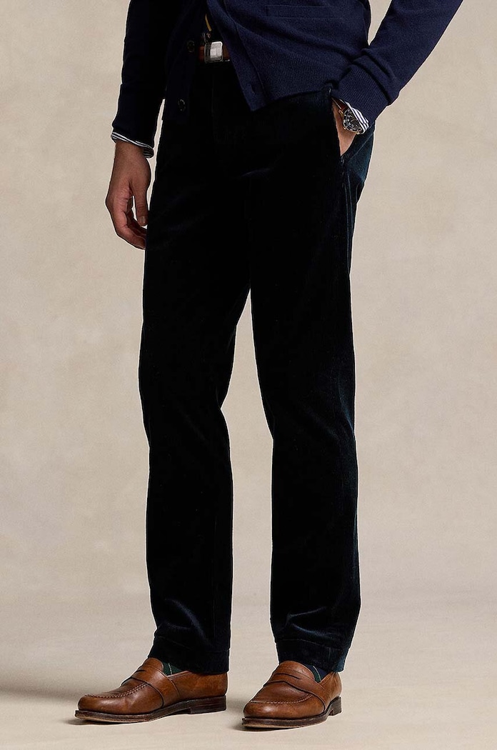 Polo Ralph Lauren Spodnie sztruksowe 710884820 granatowy AW25