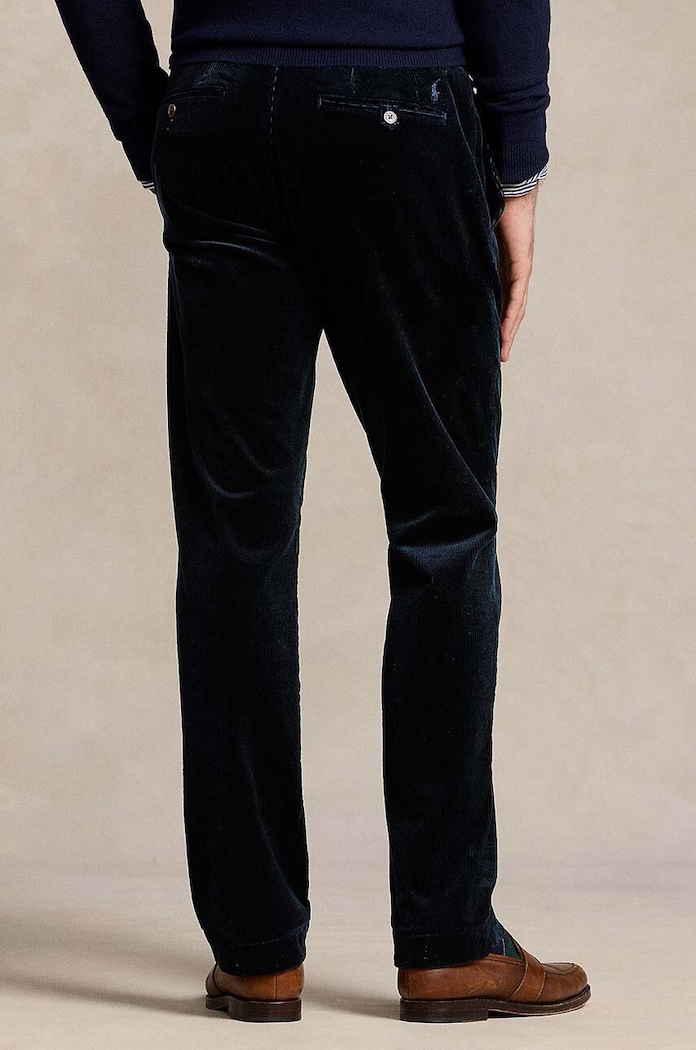 Odzież Polo Ralph Lauren Spodnie sztruksowe 710884820 granatowy