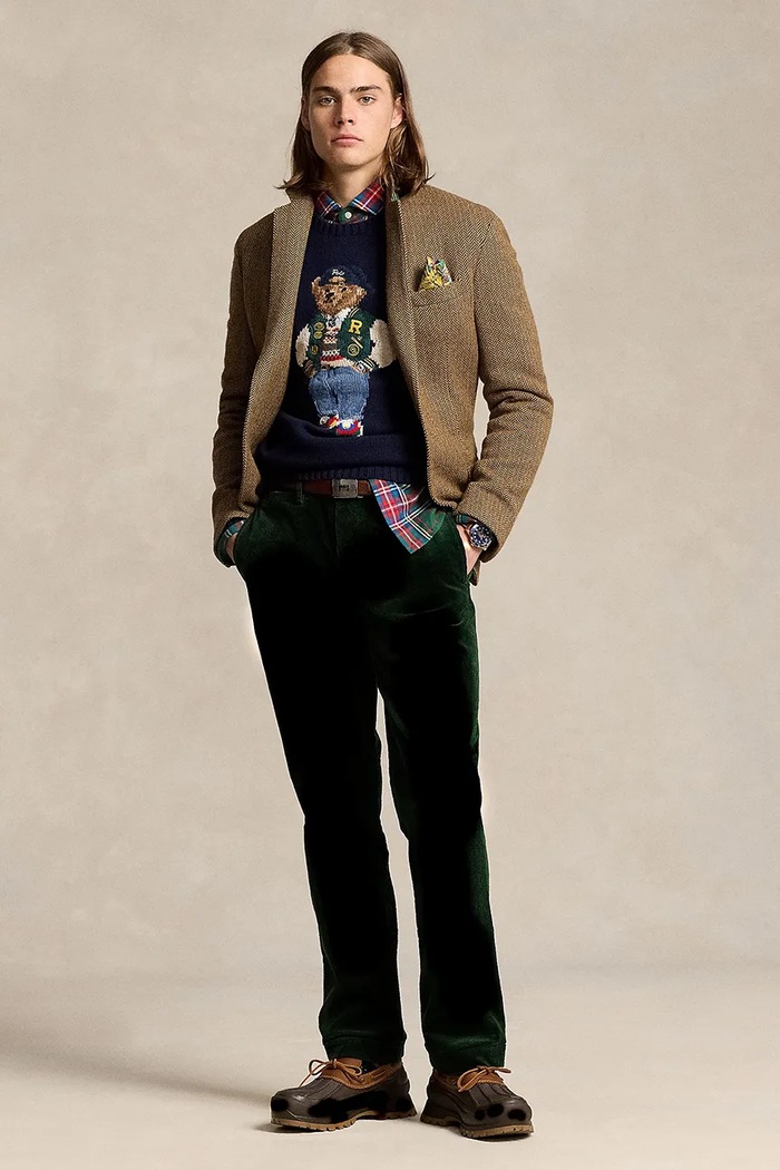 Polo Ralph Lauren pantaloni de catifea cord verde 710884820